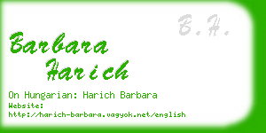 barbara harich business card